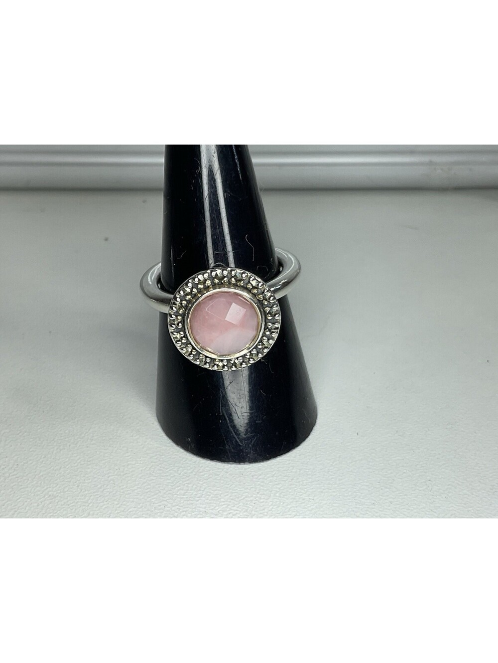 Pandora Sugar And Spice Pink Opal Ring Sz 7 Retired
